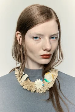 Sale BIMBA Y LOLA Collar Flores Ceramica Y Rafia