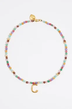 Sale BIMBA Y LOLA Collar Letra C Piedras Multicolores