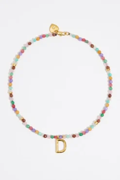 Hot BIMBA Y LOLA Collar Letra D Piedras Multicolores
