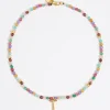 Best Sale BIMBA Y LOLA Collar Letra I Piedras Multicolores