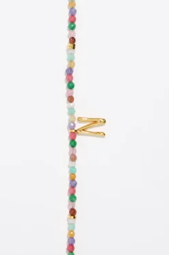 Outlet BIMBA Y LOLA Collar Letra N Piedras Multicolores