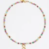 Outlet BIMBA Y LOLA Collar Letra S Piedras Multicolores