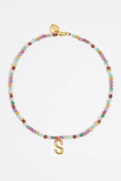 Outlet BIMBA Y LOLA Collar Letra S Piedras Multicolores