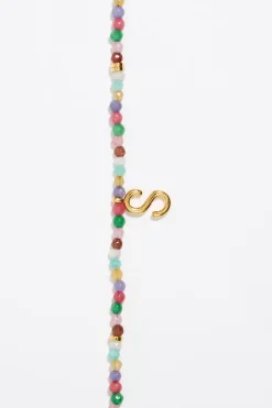 Outlet BIMBA Y LOLA Collar Letra S Piedras Multicolores