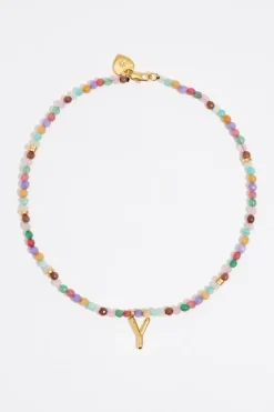 Online BIMBA Y LOLA Collar Letra Y Piedras Multicolores