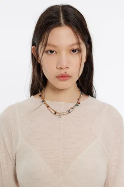 Hot BIMBA Y LOLA Collar Multicadenas Cristales Y Piedras Multicolores