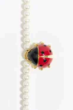 Discount BIMBA Y LOLA Collar Perlas Mariquita Rojo