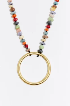Cheap BIMBA Y LOLA Collar Piedras Multicolores Dorado
