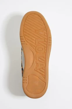 Clearance BIMBA Y LOLA Deportiva Cupsole Piel Print Leopard Blanca