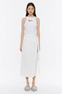 Cheap BIMBA Y LOLA Falda Denim Desflecada Cruda