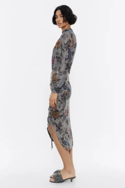 Outlet BIMBA Y LOLA Falda Fruncida Canary Caqui