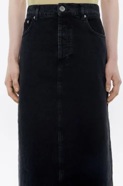 Discount BIMBA Y LOLA Falda Midi Denim Negra