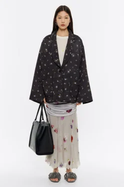 Cheap BIMBA Y LOLA Falda Midi Flowers Gris