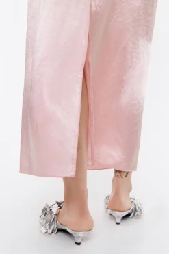 Clearance BIMBA Y LOLA Falda Midi Saten Rosa