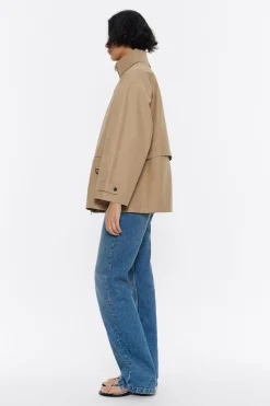 Outlet BIMBA Y LOLA Gabardina Linea A Corta Camel