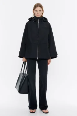 Hot BIMBA Y LOLA Gabardina Linea A Corta Negra