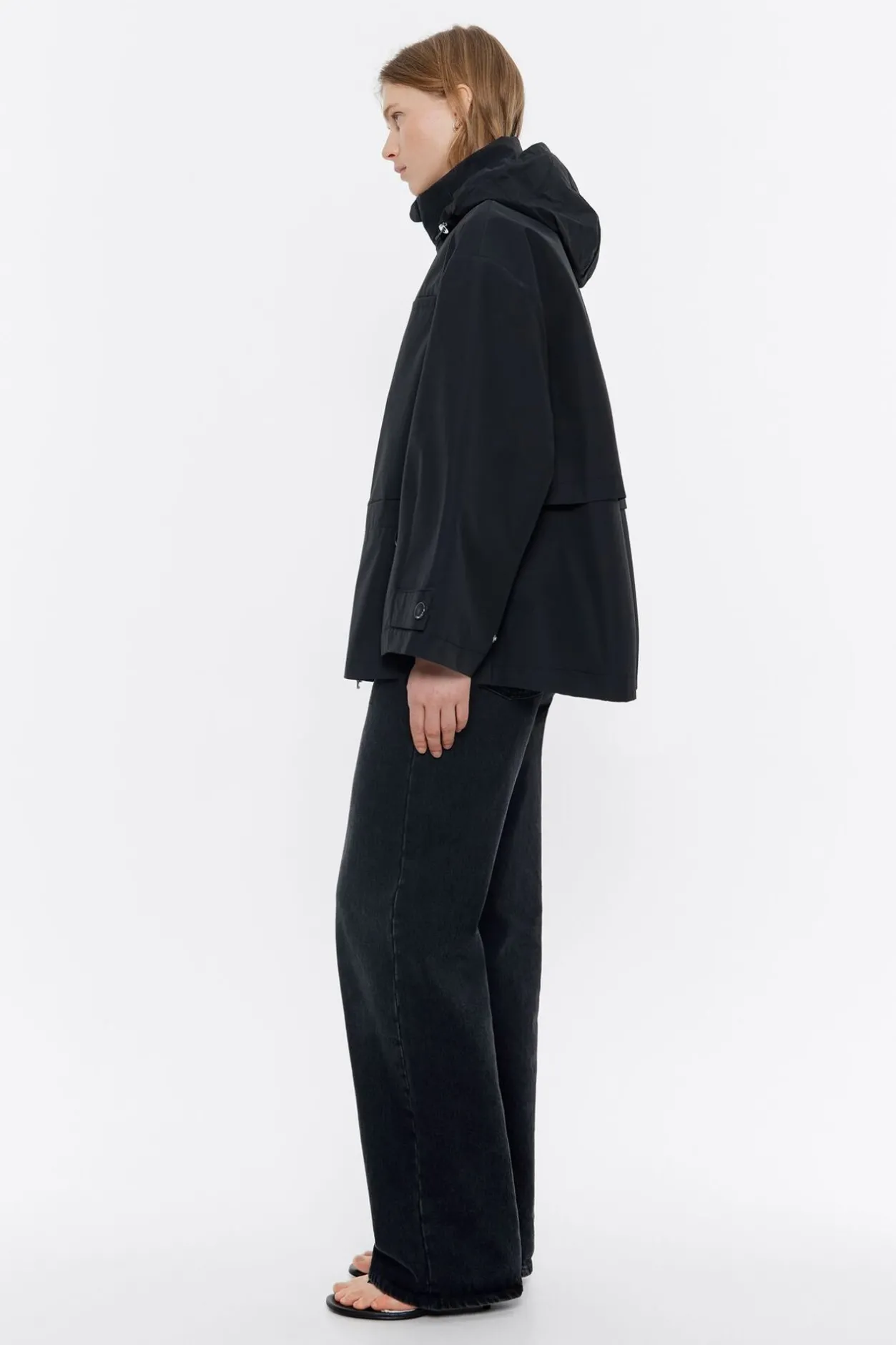 Hot BIMBA Y LOLA Gabardina Linea A Corta Negra