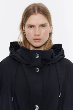 Cheap BIMBA Y LOLA Gabardina Linea A Larga Negra