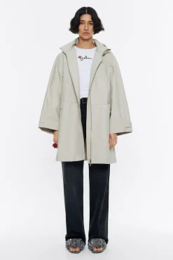 Fashion BIMBA Y LOLA Gabardina Linea A Midi Piedra