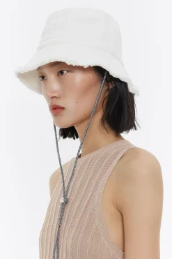 Outlet BIMBA Y LOLA Gorro Bucket Algodon Blanco