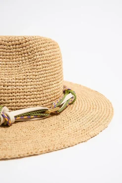 Shop BIMBA Y LOLA Gorro Rafia Natural Marfil