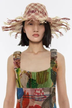 Online BIMBA Y LOLA Gorro Rafia Rosa