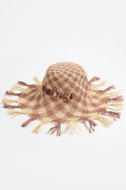 Outlet BIMBA Y LOLA Gorro Rafia Rosa