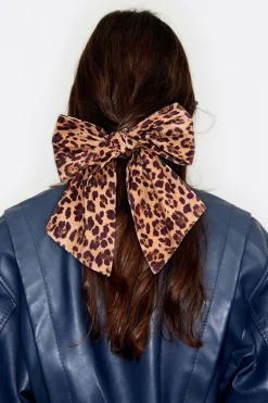 Clearance BIMBA Y LOLA Horquilla Lazo Print Leopard Natural