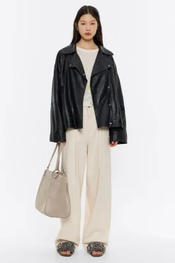 Outlet BIMBA Y LOLA Jersey Ajustado Lino Flowers Gris