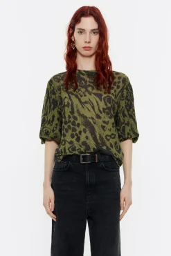 Cheap BIMBA Y LOLA Jersey Lino Animal Mix Verde