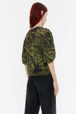 Cheap BIMBA Y LOLA Jersey Lino Animal Mix Verde