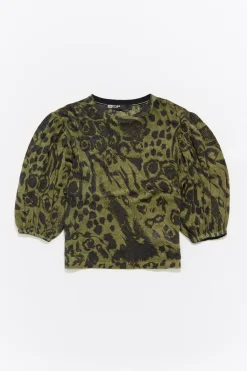 Cheap BIMBA Y LOLA Jersey Lino Animal Mix Verde