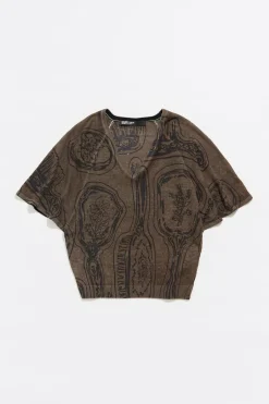 Best Sale BIMBA Y LOLA Jersey Lino Mirrors Caqui