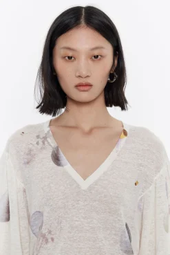 Shop BIMBA Y LOLA Jersey Lino Waves Marfil