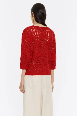 Store BIMBA Y LOLA Jersey Recto Punto Calado Rojo