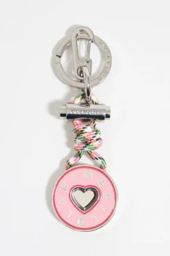 Discount BIMBA Y LOLA Llavero Circular Corazon Rosa