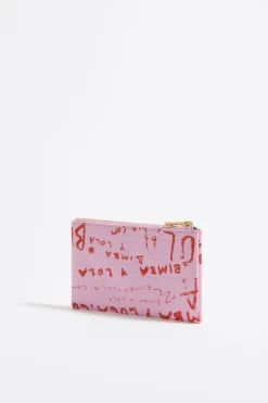 Shop BIMBA Y LOLA Monedero Grabado Cocodrilo Rosa