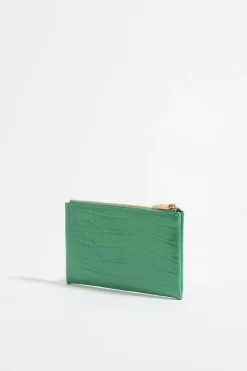 Sale BIMBA Y LOLA Monedero Grabado Cocodrilo Verde