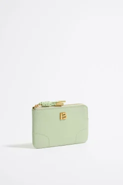 Outlet BIMBA Y LOLA Monedero Piel Verde Pastel