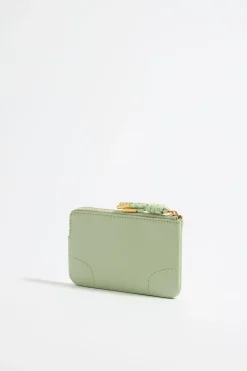 Outlet BIMBA Y LOLA Monedero Piel Verde Pastel