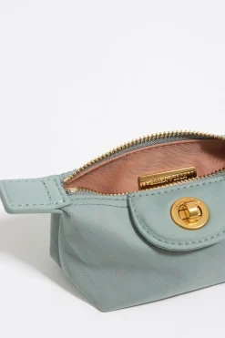 Cheap BIMBA Y LOLA Monedero Trapecio Mini Nylon Verde Agua