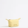 New BIMBA Y LOLA Monedero Trapecio Mini Nylon Amarillo Claro