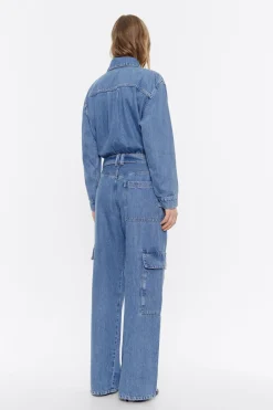 Best Sale BIMBA Y LOLA Mono Denim Cargo Azul