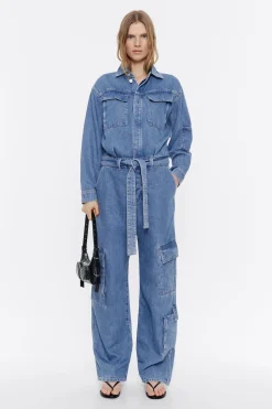 Best Sale BIMBA Y LOLA Mono Denim Cargo Azul