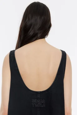 Shop BIMBA Y LOLA Mono Largo Denim Negro