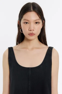 Shop BIMBA Y LOLA Mono Largo Denim Negro