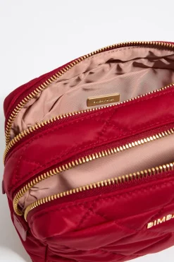 Sale BIMBA Y LOLA Neceser Doble Mediano Nylon Rojo Oscuro