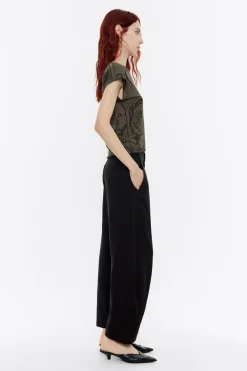Fashion BIMBA Y LOLA Pantalon Barrel Lana Negro