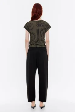 Fashion BIMBA Y LOLA Pantalon Barrel Lana Negro
