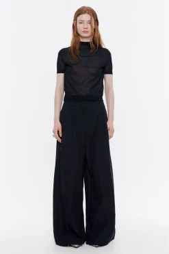 Cheap BIMBA Y LOLA Pantalon Campana Pinzas Negro